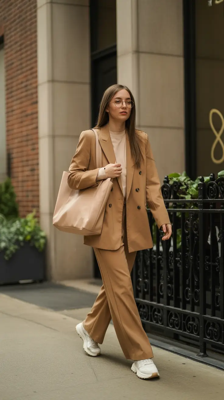spring business casual outfits 2026 Neutral Tailoring with Everyday Ease
