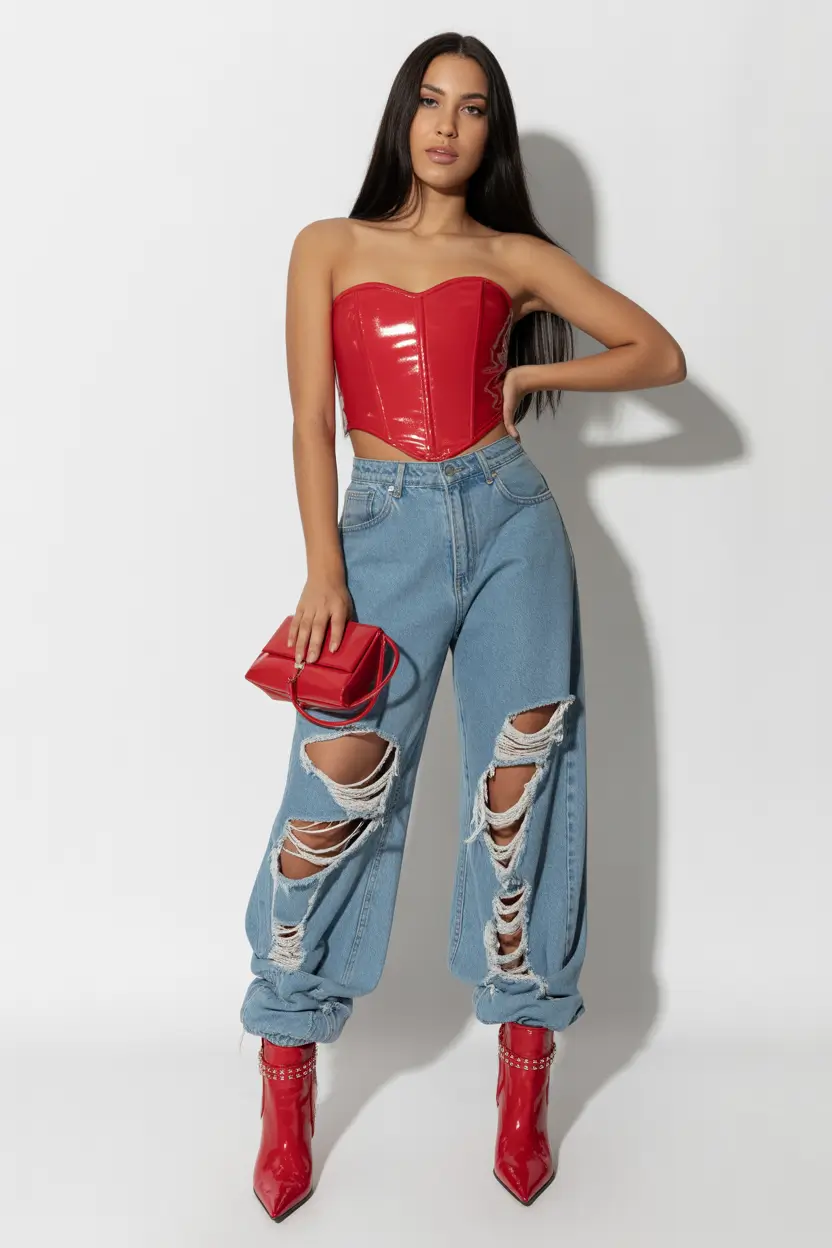 Spring Capsule Wardrobe 2026 Bright Red Confidence with Denim Balance