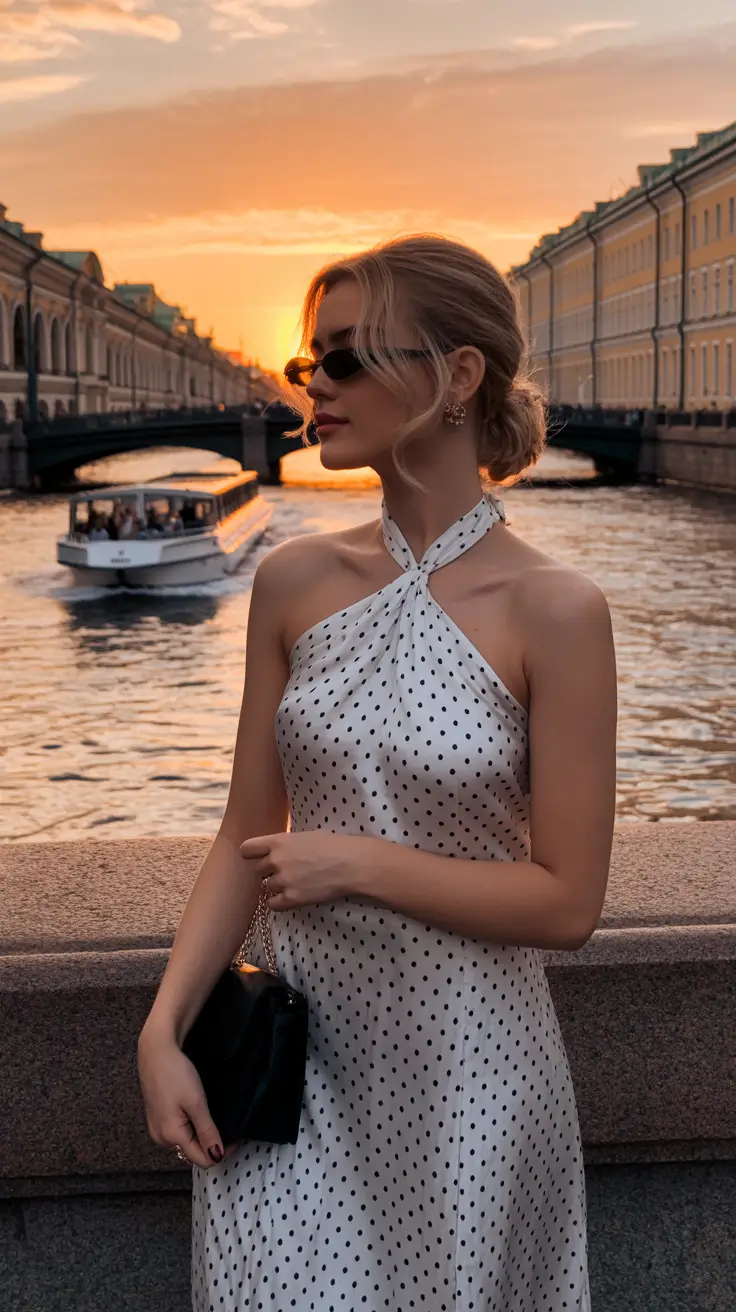 Spring Capsule Wardrobe 2026 French Polka Dots for Golden Hour Evenings
