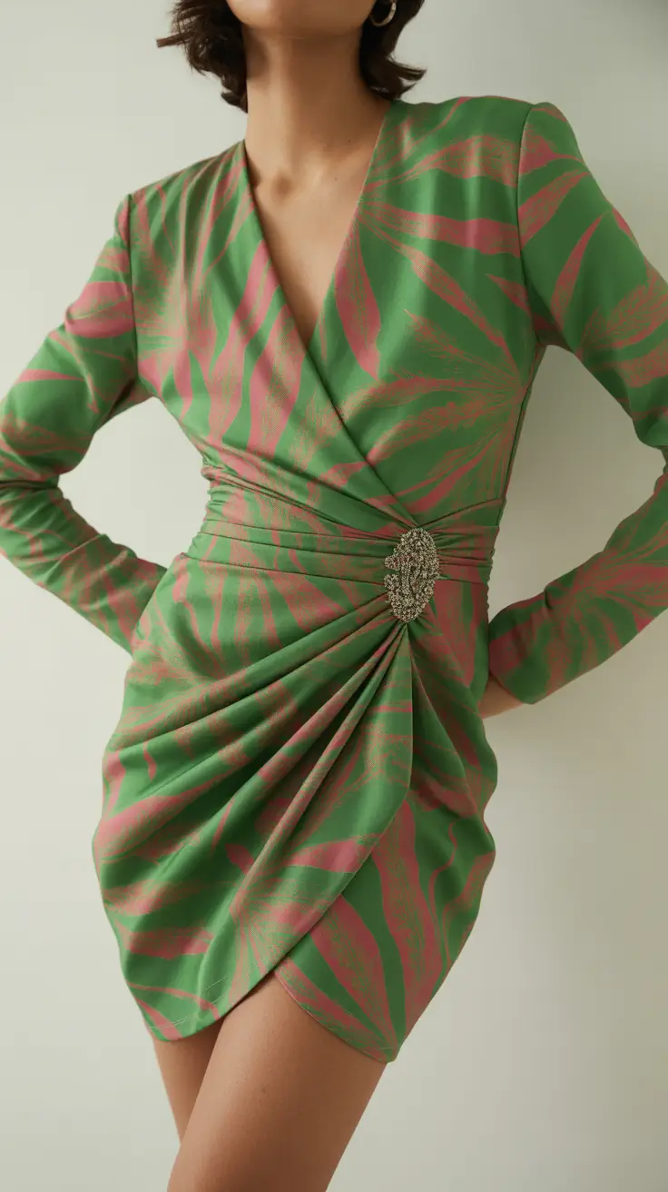 spring date night outfit 2026 Graphic Green with a Statement Twist