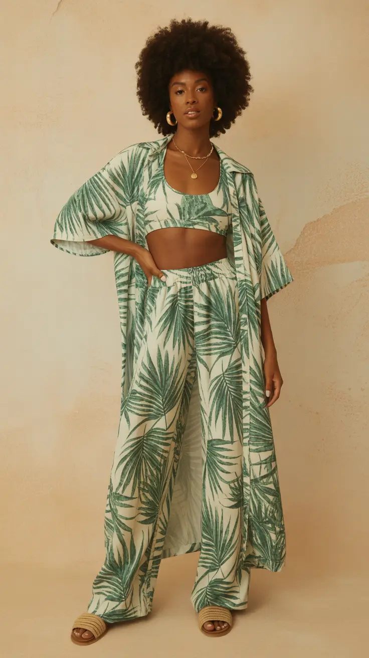 spring outfits black women 2026 Tropical Ease With a Polished Finish