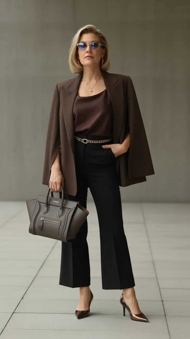 Spring Outfits for Women Over 40 2026 Dark Neutrals