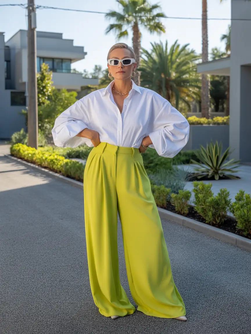 Spring Outfits for Women Over 40 2026 Fresh Green Confidence With Sharp Simplicity