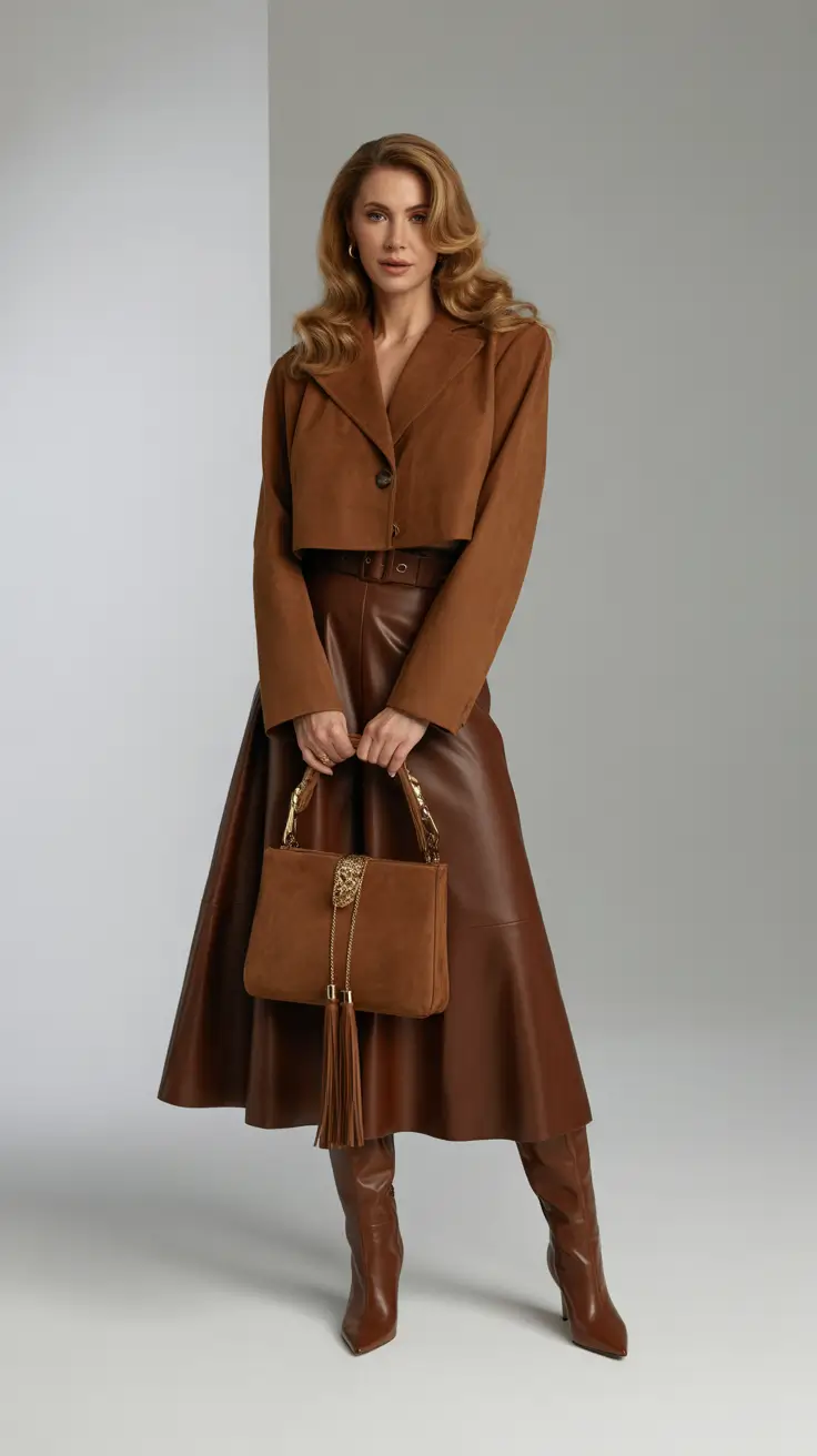 Spring Outfits for Women Over 40 2026 Leather Look