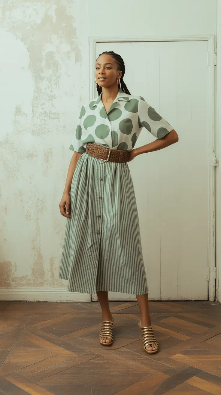 Spring Outfits for Women Over 50 Green