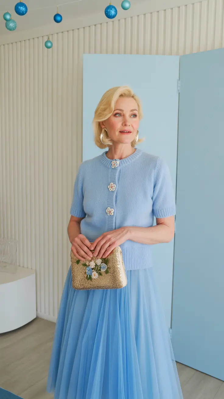 Spring Outfits for Women Over 50 Powder Blue Romance for Early Spring