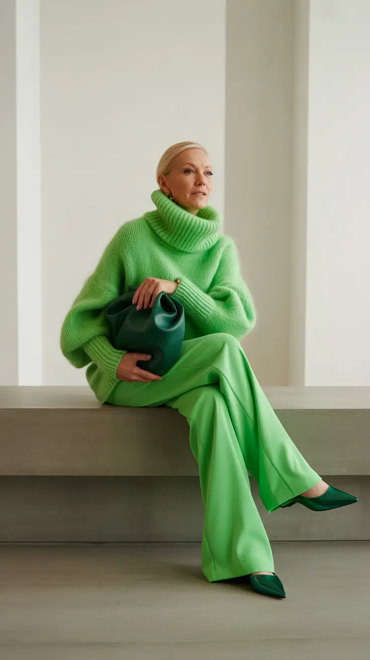 Spring Outfits for Women Over 60 Bold Knitwear for Late Spring