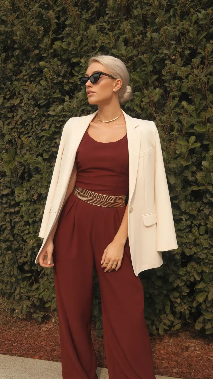 spring transition outfits 2026 Soft Power Layers With a Cream Blazer