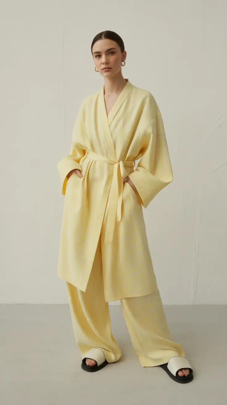 Spring travel outfits 2026 Soft Tailoring in Butter Yellow