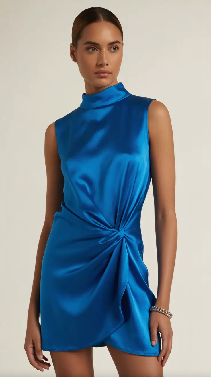 spring wedding outfit 2026 Sculpted Blue With a Modern Twist