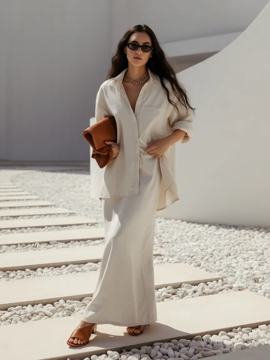 spring wedding outfit 2026 Effortless Neutrals That Travel Well