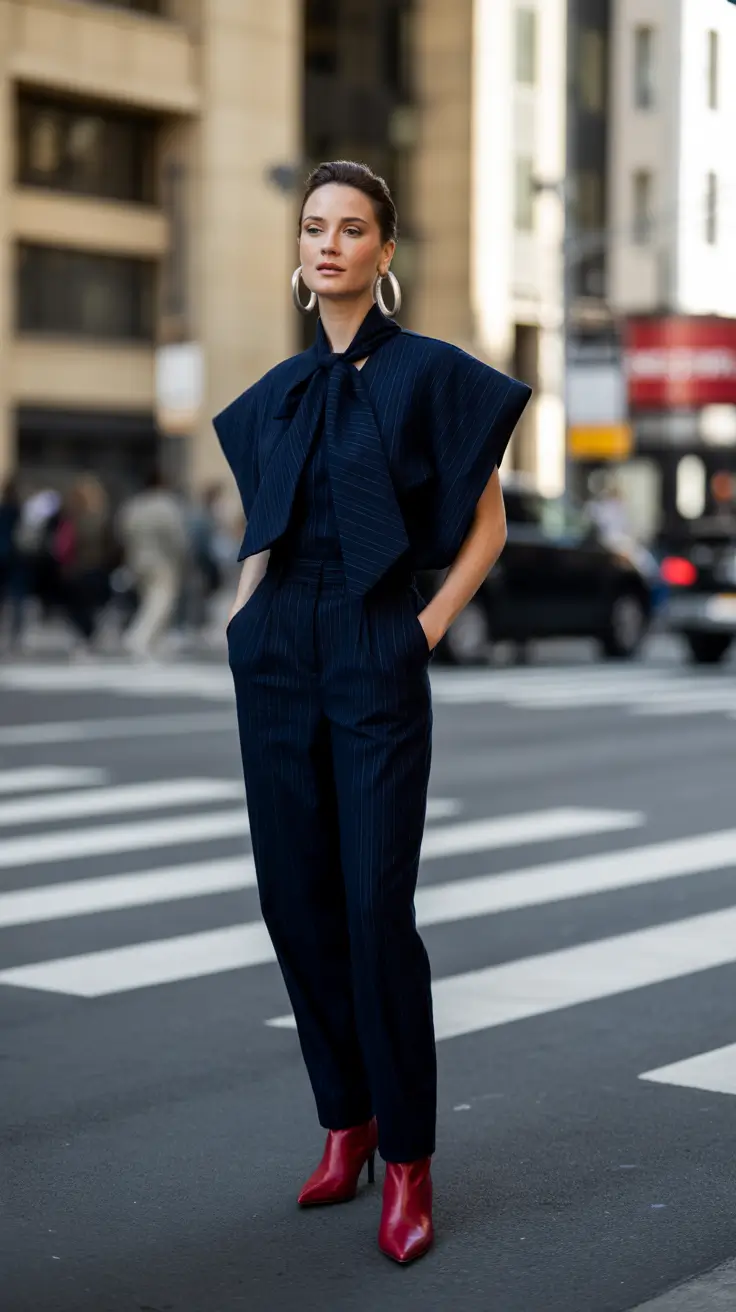 spring work outfits 2026 Dark Modern Suit