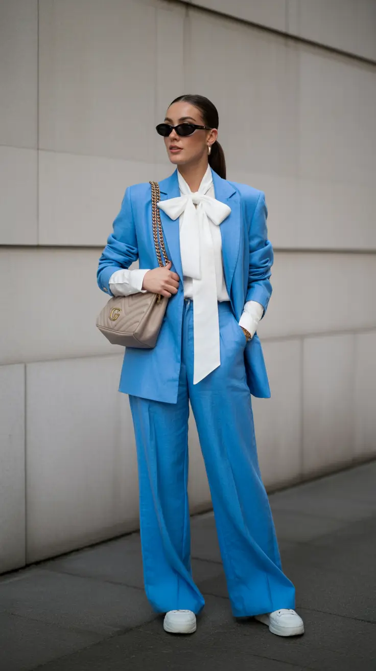 Spring Workwear 2026 Bright Blue Business Casual Outfit