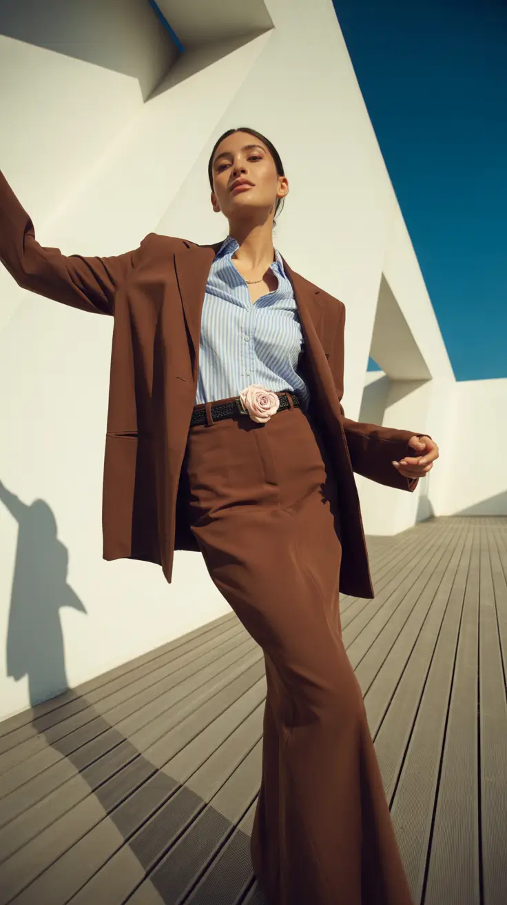 Spring Workwear 2026 Modest Brown Business Outfit