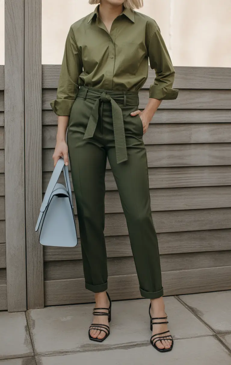 Spring Workwear 2026 Olive Tailored Outfit
