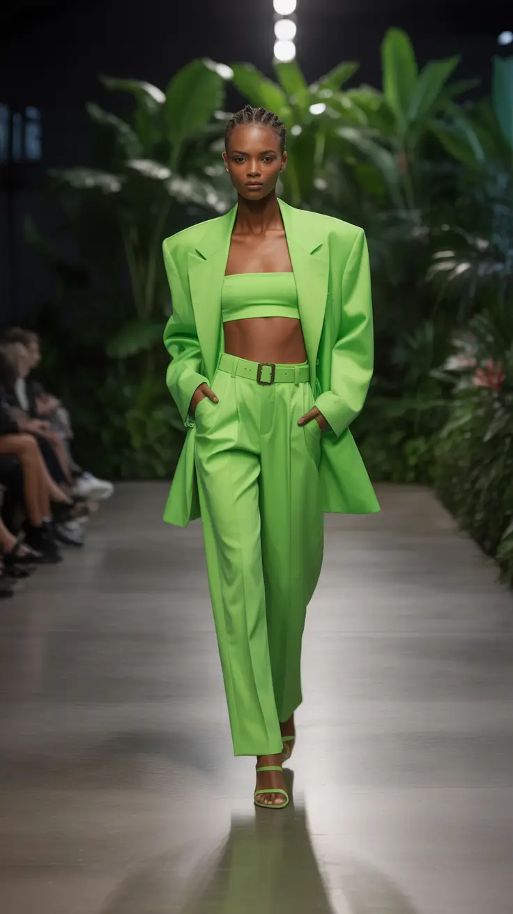 Spring blazer outfits 2026 Lime Green Suit for Fresh Spring Confidence