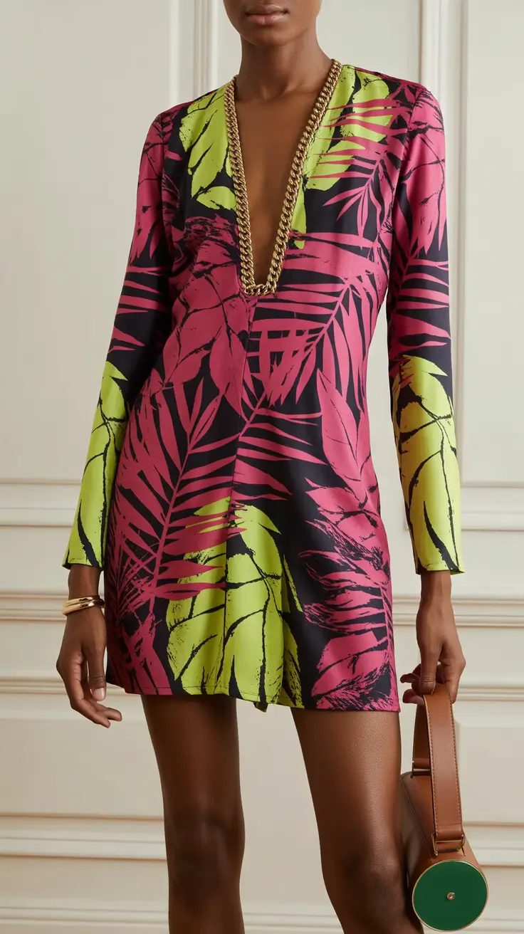 spring break outfit 2026 Tropical Mini Dress That Steals the Scene