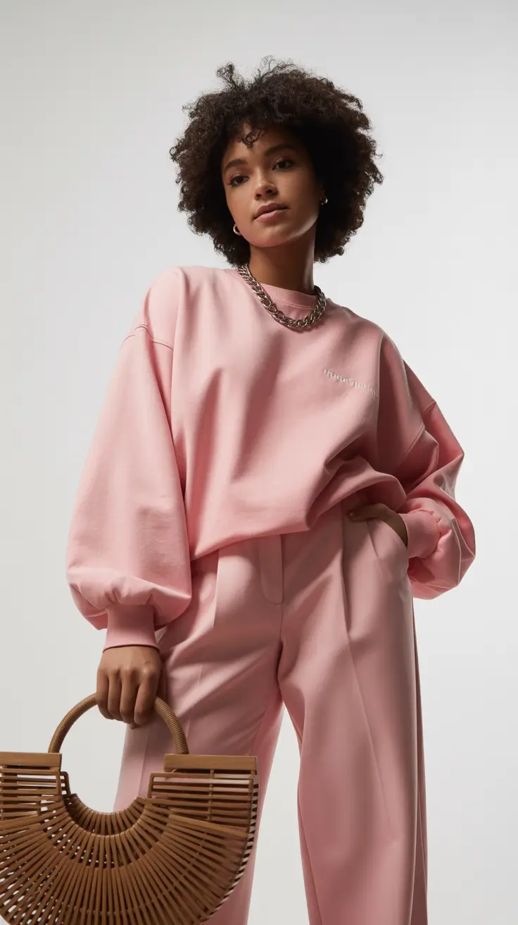 spring mom outfits 2026 Soft Pink Set