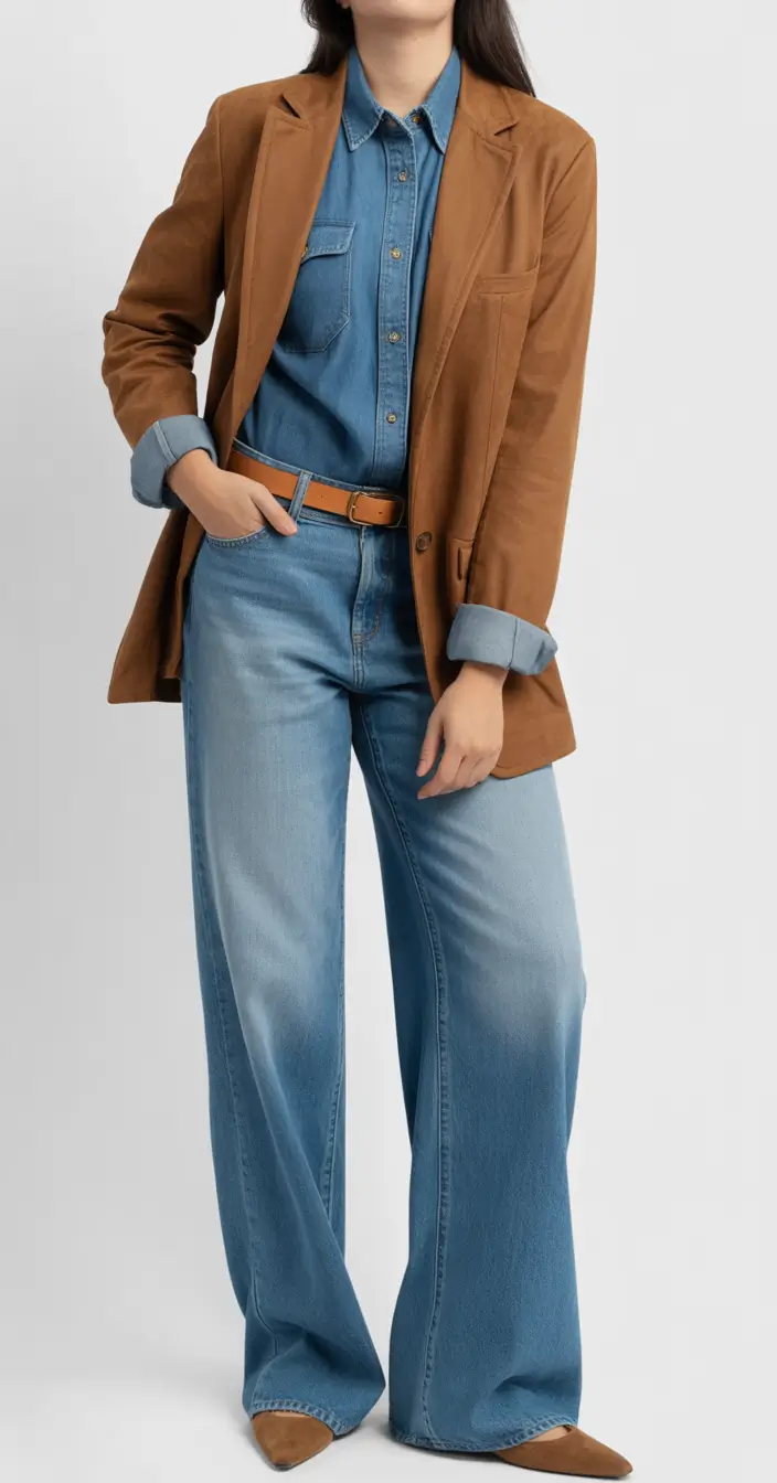 spring outfits 2026 Relaxed Denim Layers