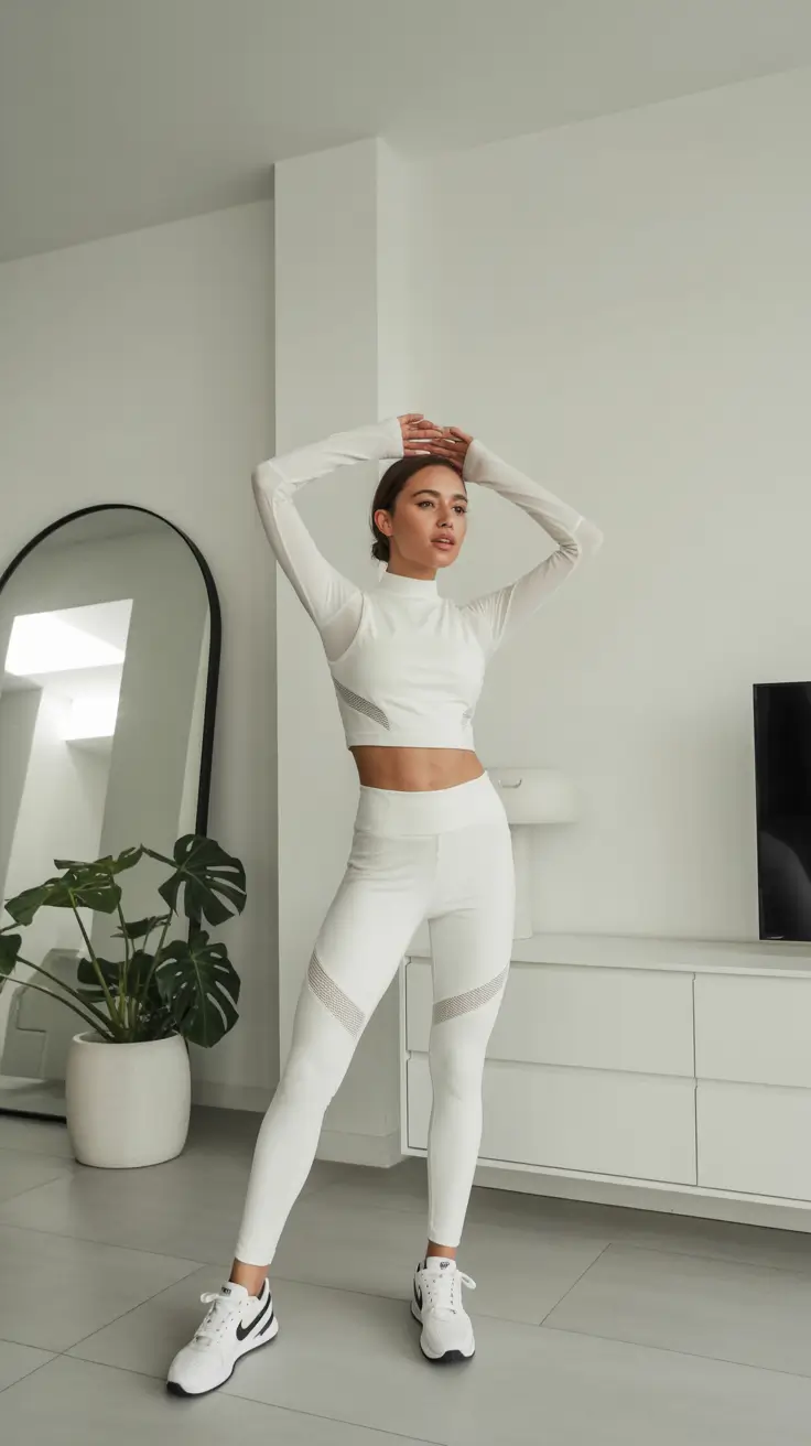 spring sport outfits for women 2026 All White Performance Looks Clean and Expensive