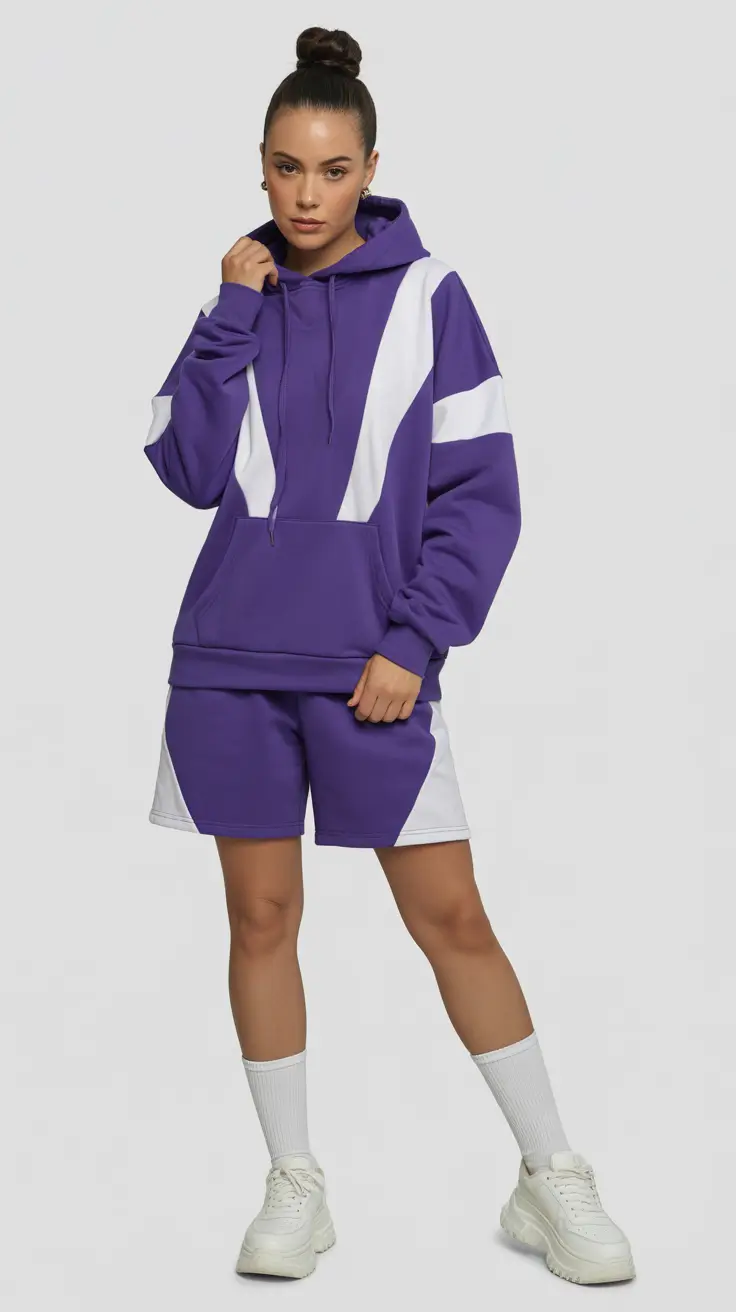 spring sport outfits for women 2026 Sporty Hoodie and Shorts Done Right