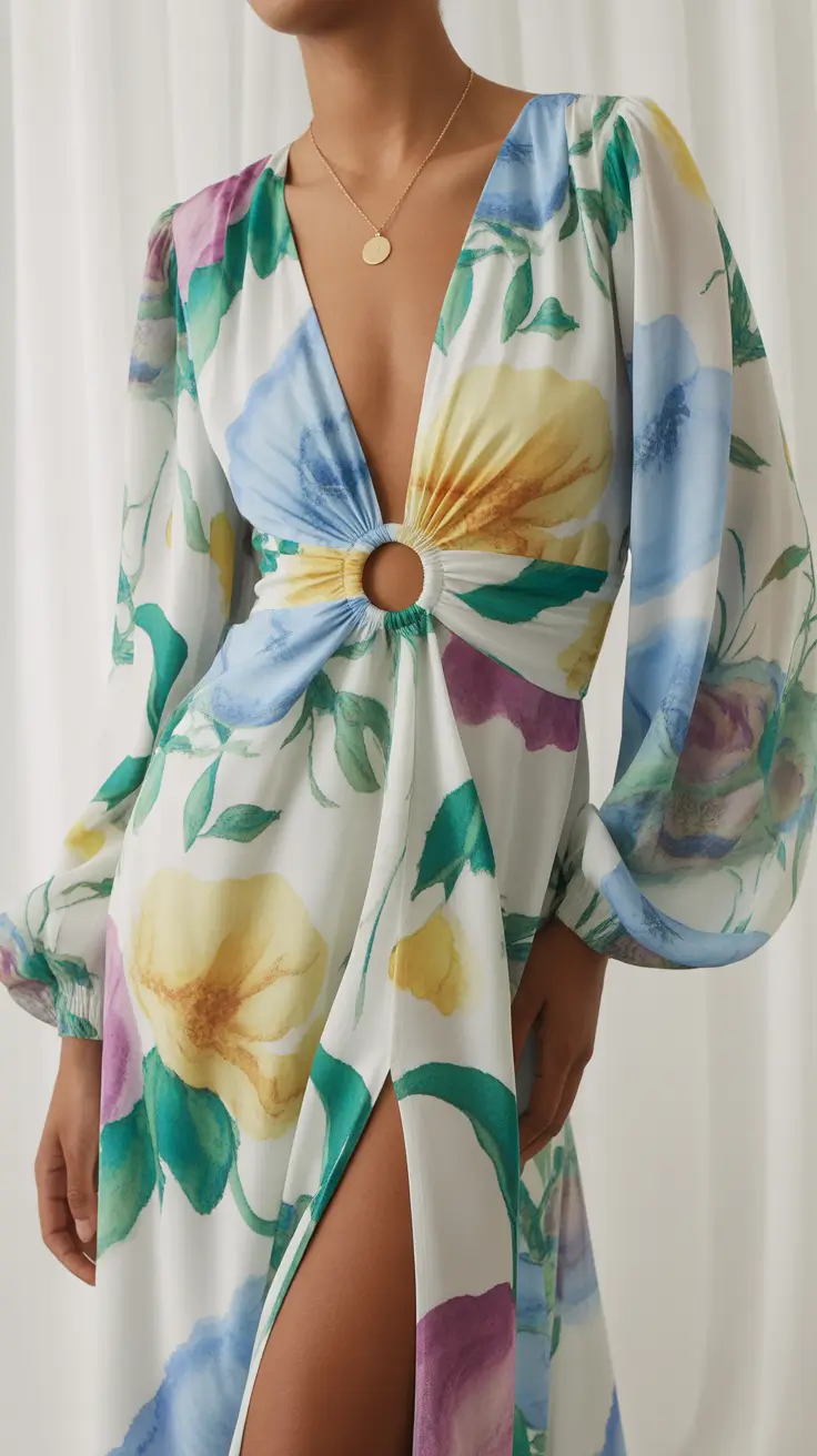 Spring vacation outfits 2026 Watercolor Florals for Warm Weather Drama