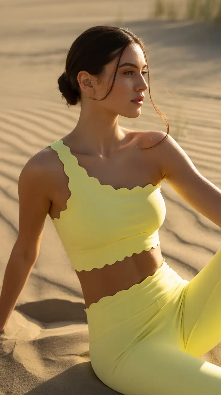 Spring workout outfits 2026 Soft Yellow Set