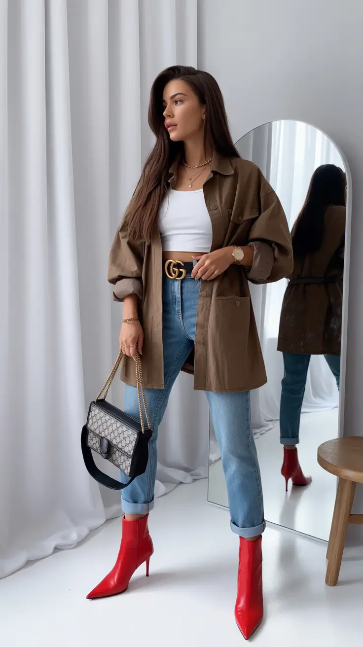 winter to spring outfits 2026 Relaxed Utility Layers