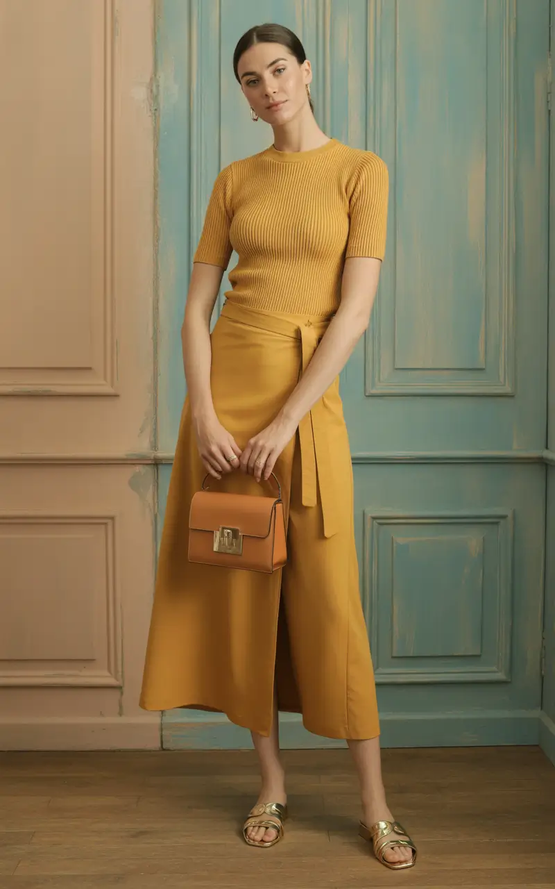 spring fits outfits 2026 Sunny Knit Set with Easy Femininity