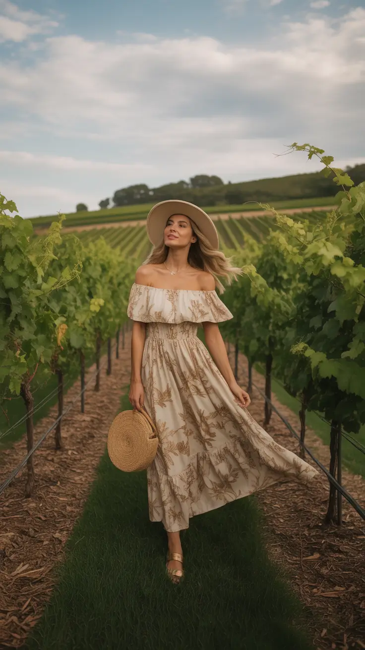 winery outfit spring 2026 Boho Chic