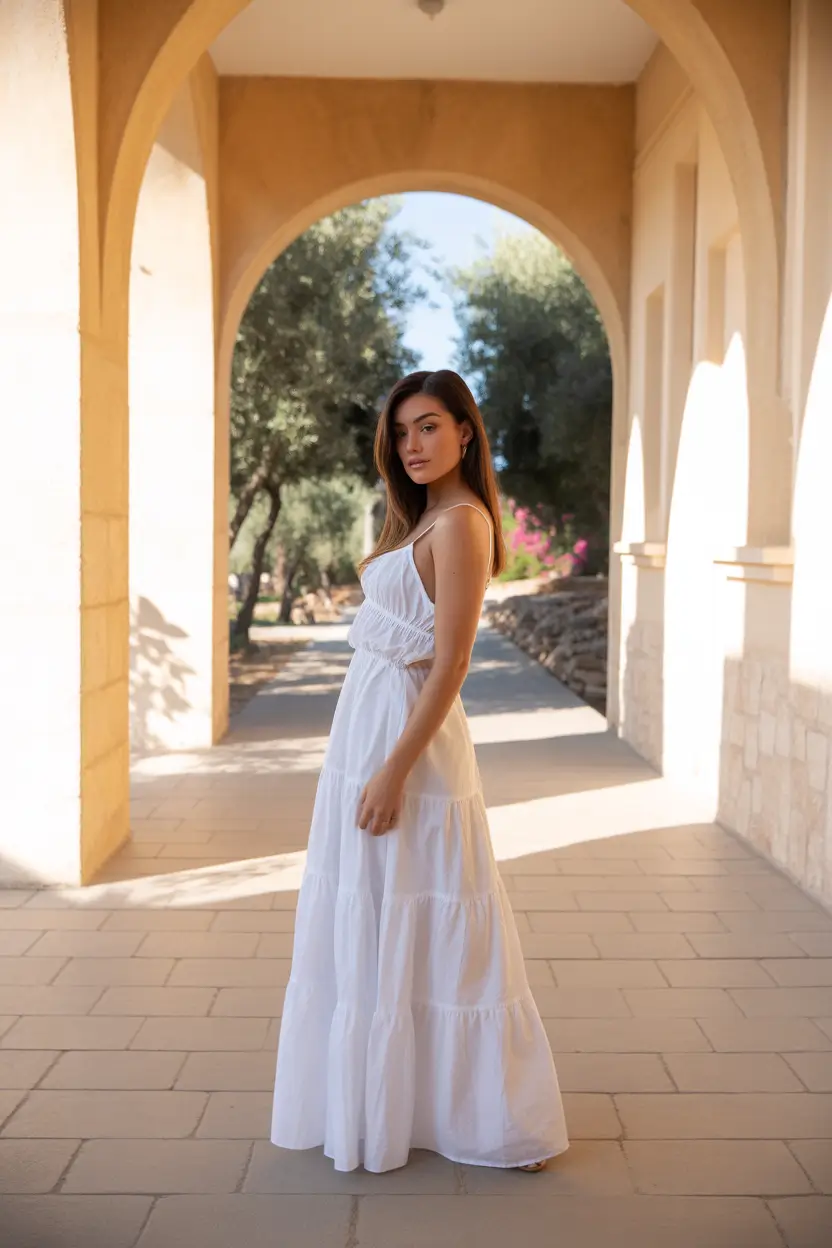 winery outfit spring 2026 Clean White Maxi for Resort Style Winery Days