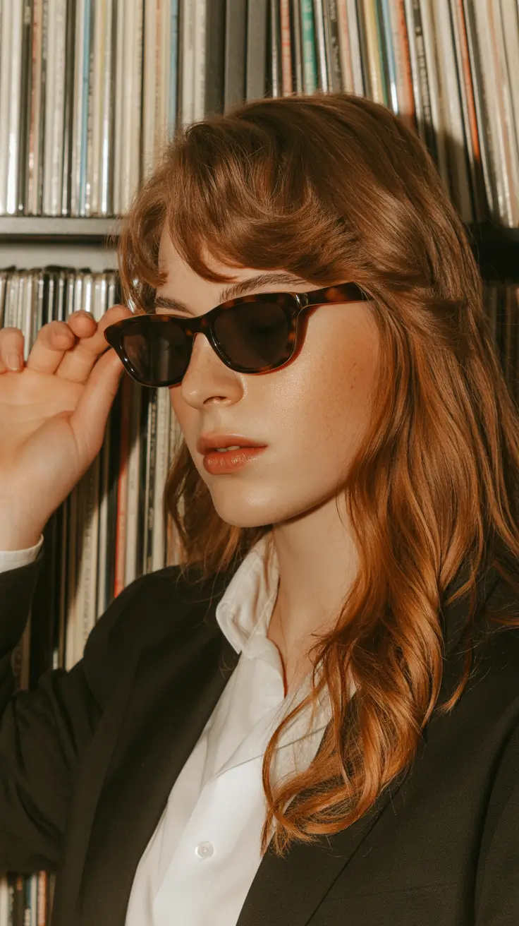 Haircut Ideas 2026 Warm Auburn Waves With Soft Side Sweep