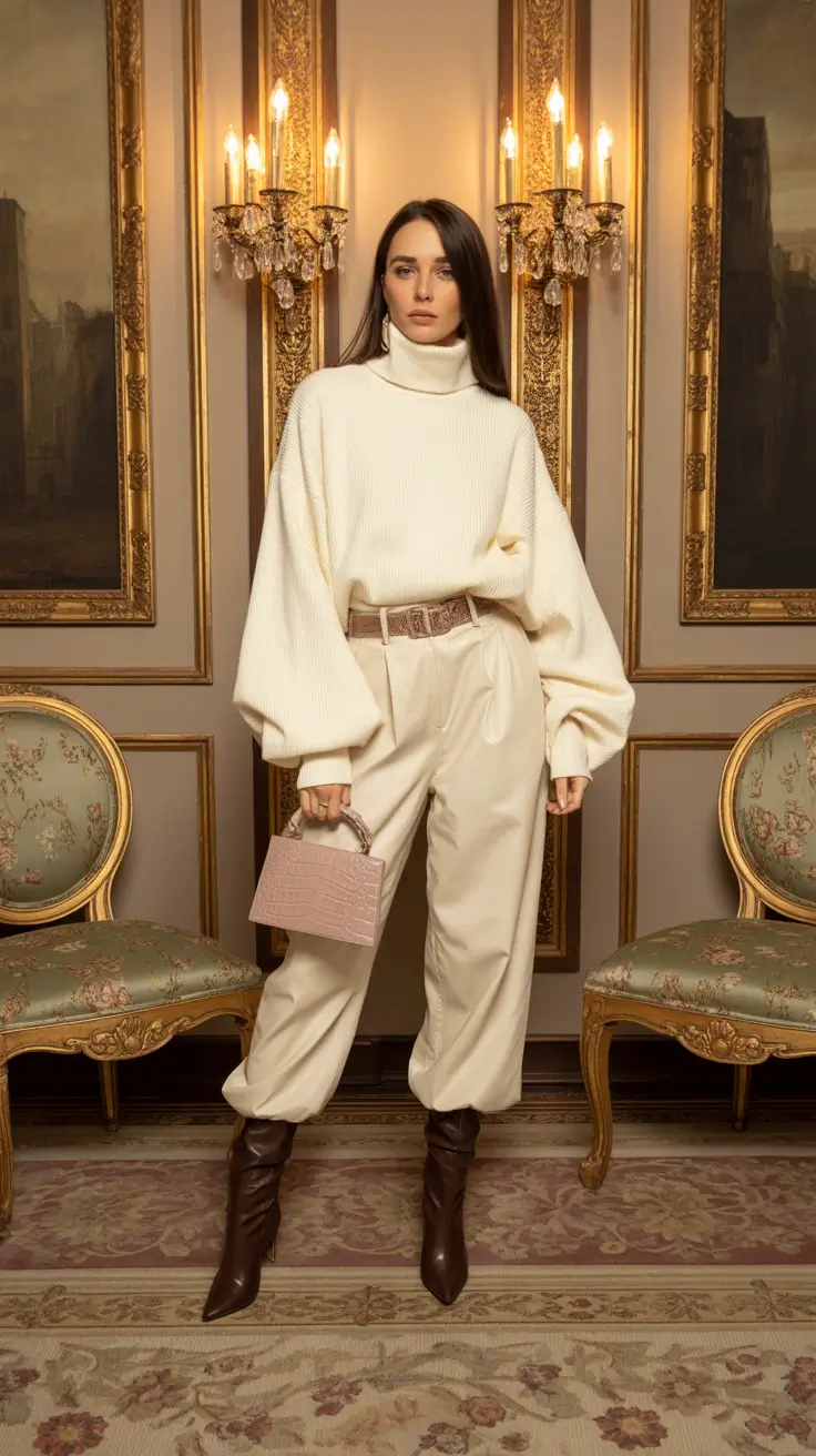 outfits ideas 2026 Cream Monochrome for Quiet Winter Luxury