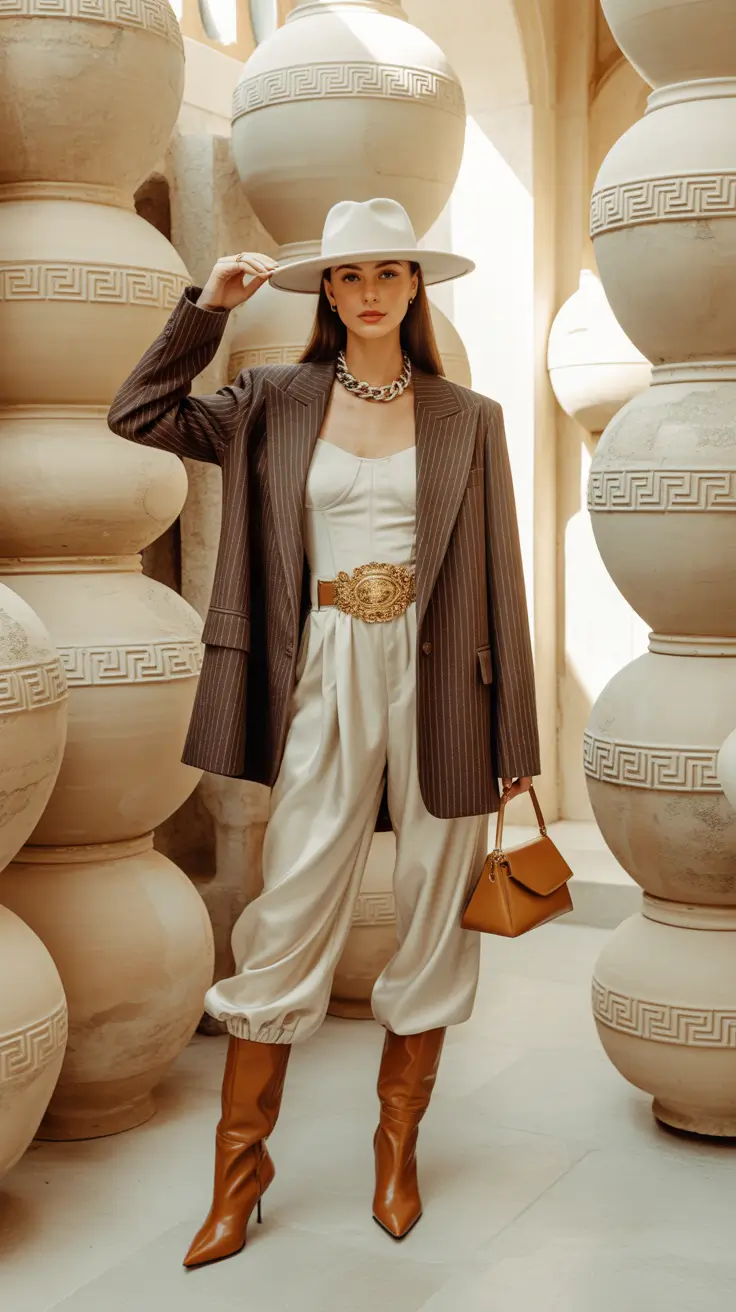 outfits ideas 2026 Desert Tailoring with a Bold Western Twist
