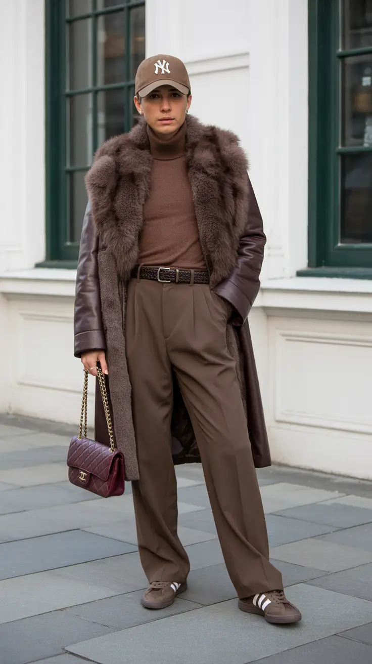 outfits ideas 2026 Chocolate Brown Streetwear with a Sporty Edge