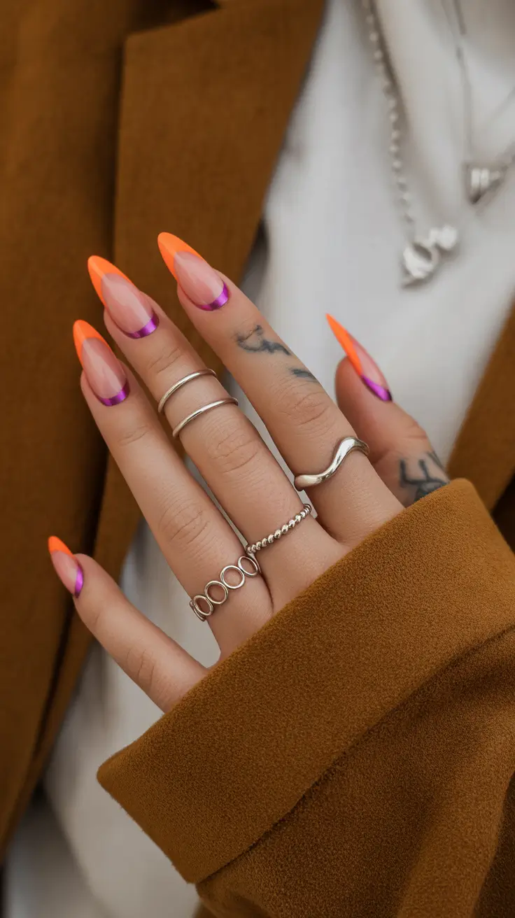 March Nails Color Ideas - Spring Trends 2026 Neon French