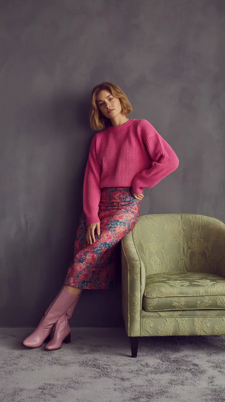 casual spring outfits 2026 Romantic Knit Style