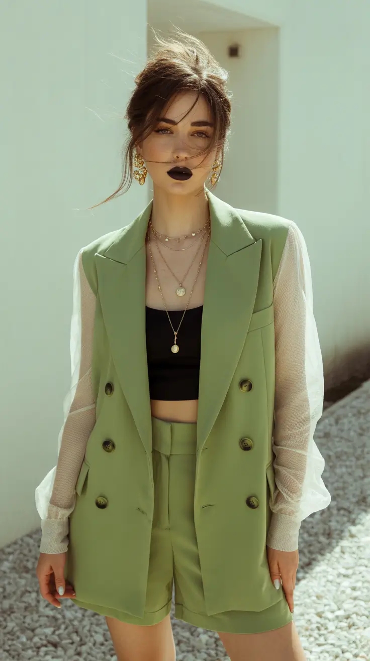 Every Day Spring Outfits 2026 Green Set