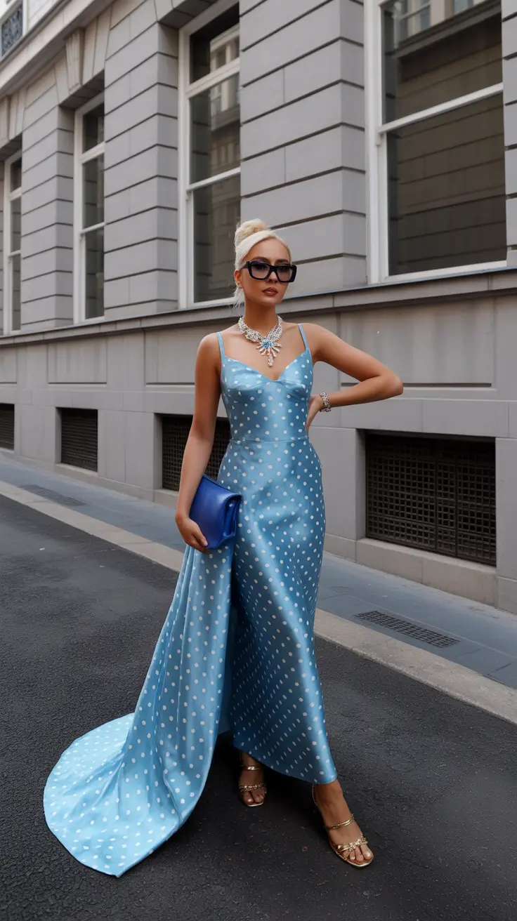 modest spring outfits 2026 Polka Dot Slip Dress Styled Like a Modern Classic