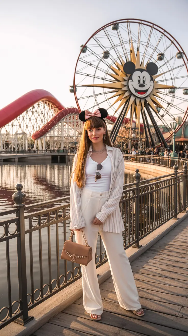 spring disneyland outfits 2026 Neutral Minimalism With a Disney Twist