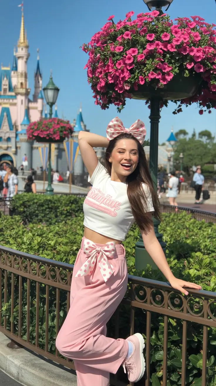 spring disneyland outfits 2026 Sweet Pink Statements With a Mamma Mia Mood