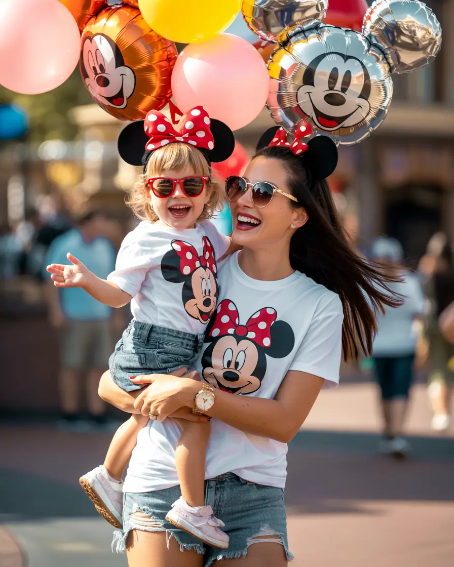 spring disneyland outfits 2026 Matching Minnie Tees for the Sweetest Family Moment