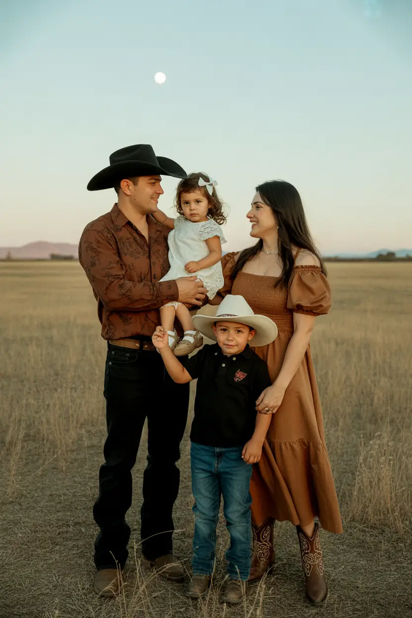 spring family pictures outfits 2026 Soft Western Neutrals With a Modern Country Twist