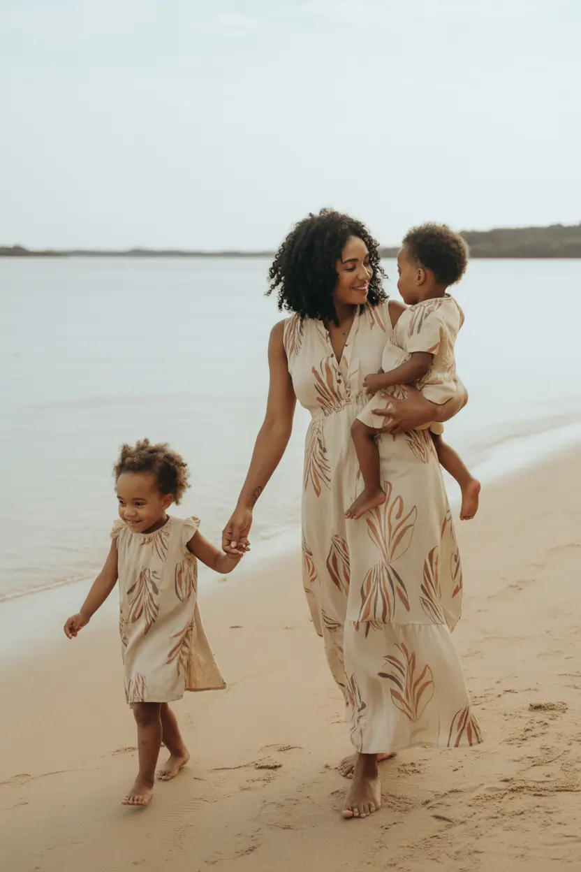 spring family pictures outfits 2026 Beachy Neutrals With Easy Movement