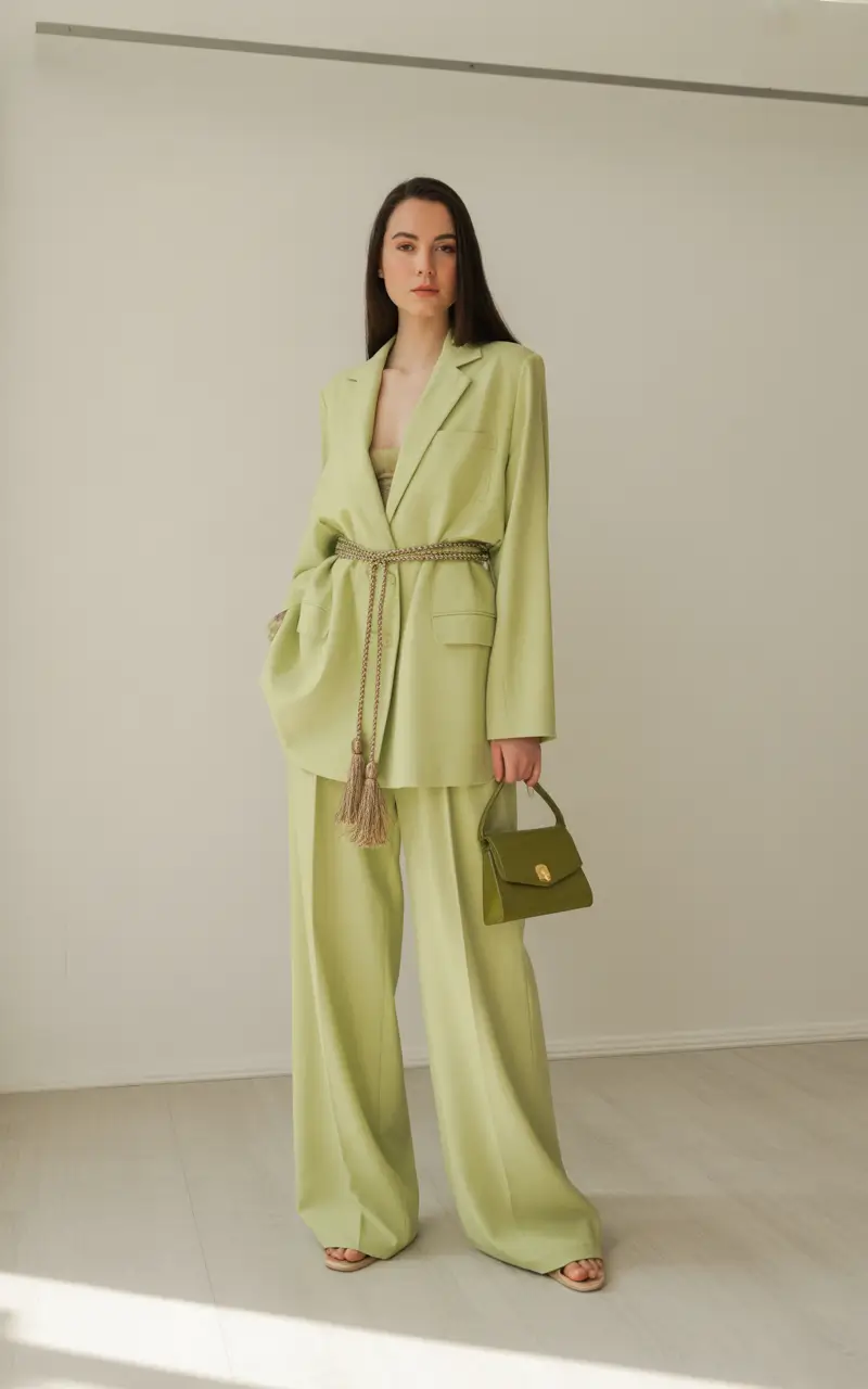 Spring formal outfits 2026 Pistachio Power Suit Energy That Feels Fresh and Modern