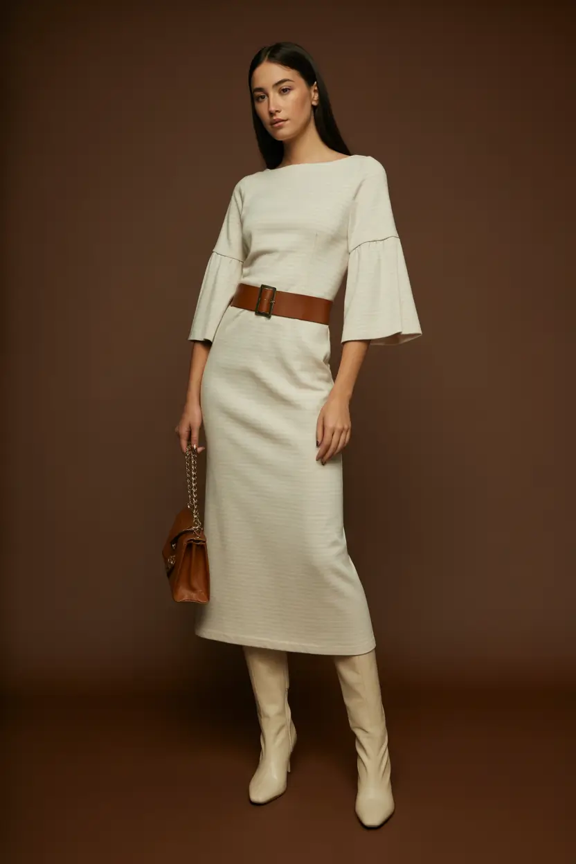 spring teacher outfits 2026 Belted Neutrals