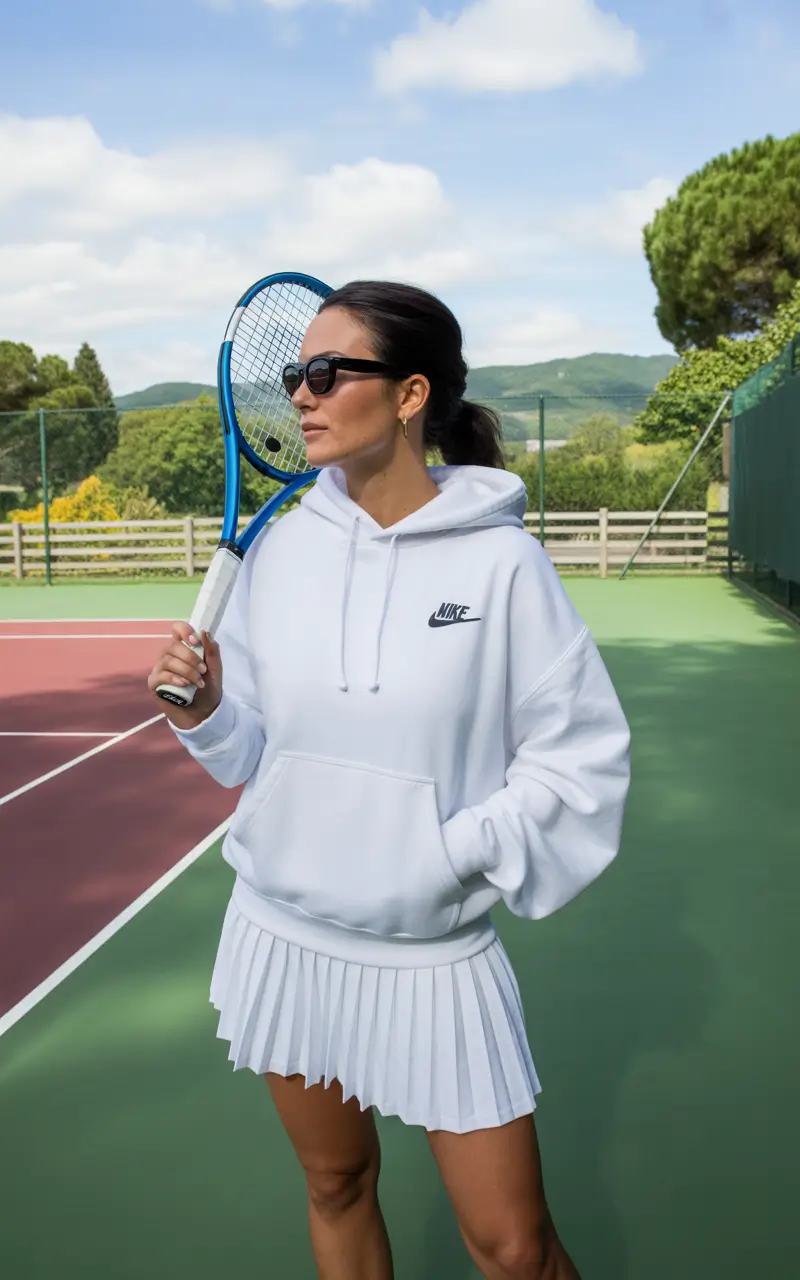 tennis skirt spring outfits 2026 Relaxed Layers with Street Style Attitude