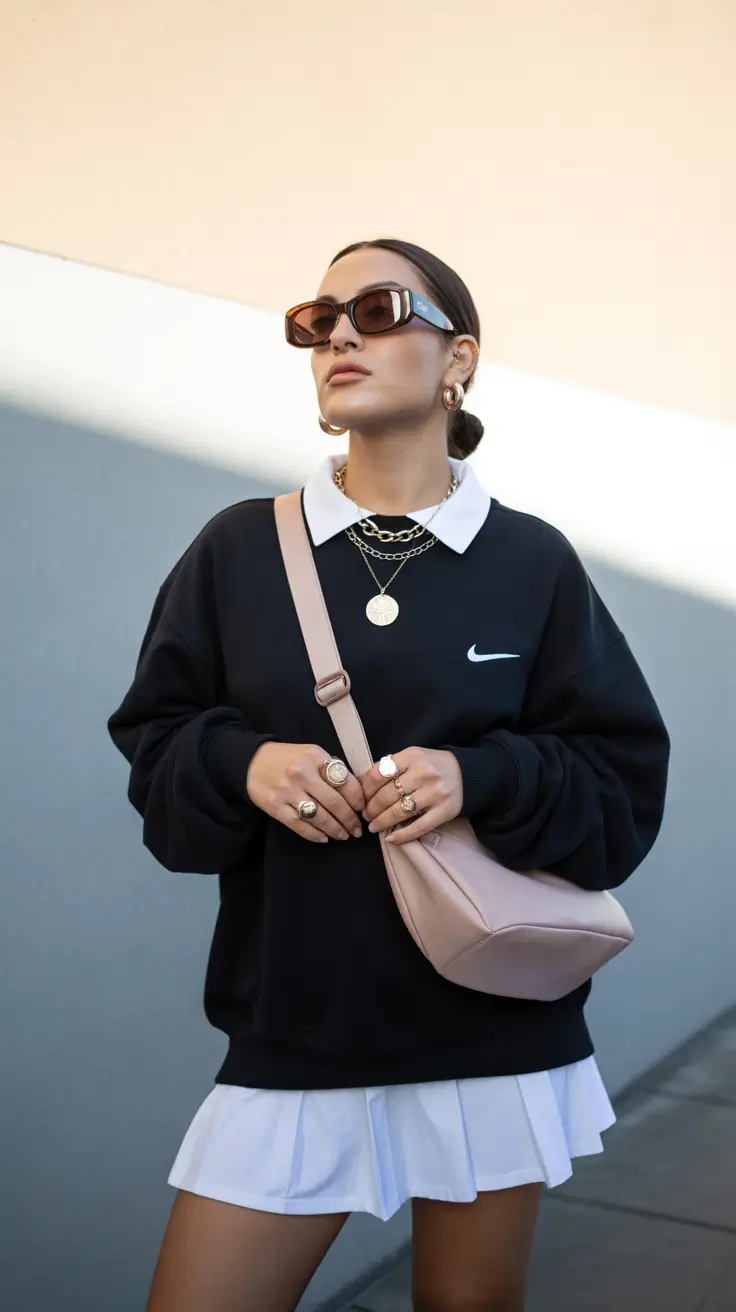 tennis skirt spring outfits 2026 Neutral Street Style