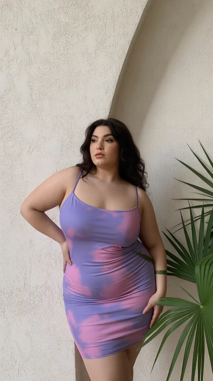 plus size spring outfits 2026 Colorful Mini Dress That Feels Like Spring Nightlife