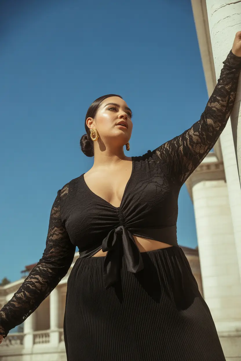 plus size spring outfits 2026 Black With A Soft Edge